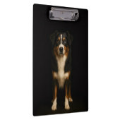 Black 4 Luxe Clipboard, Wise Australian Shepherd Klemmbrett (Rechts)