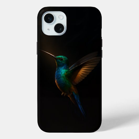 Black 4 Luxe, Flying Hummingbird Case-Mate iPhone Hülle (Rückseite)