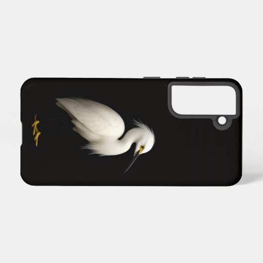 Black 4 Luxe  Galaxy S21 Case, Elegant Snowy Egret Samsung Galaxy Hülle (Rückseite (Horizontal))