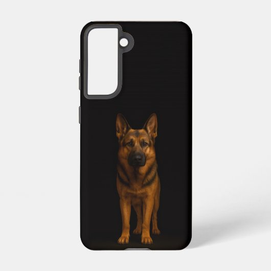 Black 4 Luxe Galaxy S21 Case, German Shepherd Samsung Galaxy Hülle (Rückseite)