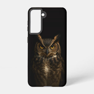 Black 4 Luxe Galaxy S21 Case, Golden Eye Owl Samsung Galaxy Hülle