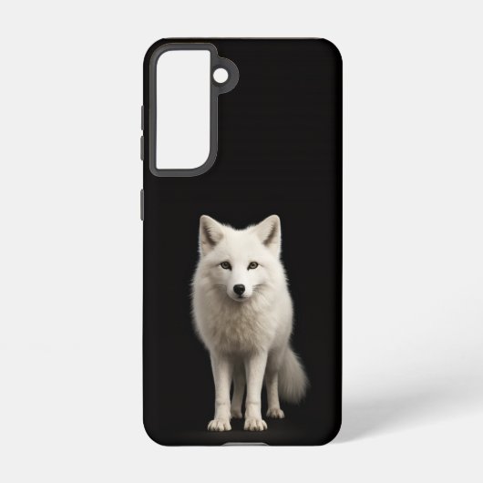 Black 4 Luxe Galaxy S21 Case, Ivory Arctic Fox Samsung Galaxy Hülle (Rückseite)
