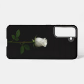 Black 4 Luxe Galaxy S21 Case, Pure White Rose Samsung Galaxy Hülle (Rückseite (Horizontal))