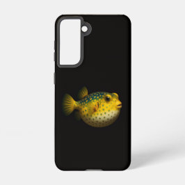 Black 4 Luxe  Galaxy S21 Case, Yellow Putterfish Samsung Galaxy Hülle