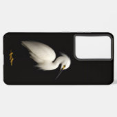 Black 4 Luxe Galaxy S21 Plus, Elegant Snowy Egret Samsung Galaxy Hülle (Rückseite (Horizontal))