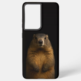 Black 4 Luxe Galaxy S21 Plus, Fluffy Marmot Samsung Galaxy Hülle