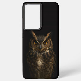 Black 4 Luxe Galaxy S21 Plus, Golden Eye Owl Samsung Galaxy Hülle
