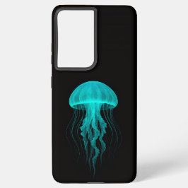 Black 4 Luxe Galaxy S21 Plus, Green Jellyfish Samsung Galaxy Hülle