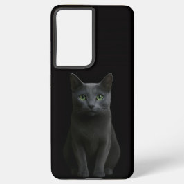 Black 4 Luxe Galaxy S21 Plus, Russian Blue Cat Samsung Galaxy Hülle