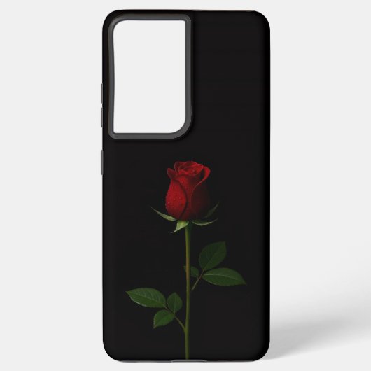 Black 4 Luxe Galaxy S21 Plus, Velvet Red Rose Samsung Galaxy Hülle (Rückseite)