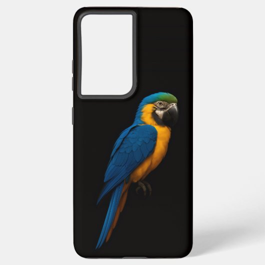 Black 4 Luxe Galaxy S21 Ultra, Blue Yellow Macaw Samsung Galaxy Hülle (Rückseite)