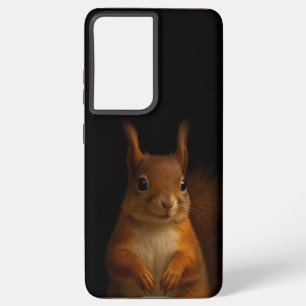 Black 4 Luxe Galaxy S21 Ultra Case, Red Squirrel Samsung Galaxy Hülle