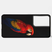 Black 4 Luxe Galaxy S21 Ultra Case, Scarlet Parrot Samsung Galaxy Hülle (Linke Seite)