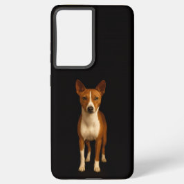 Black 4 Luxe Galaxy S21 Ultra, Classy Basenji Dog Samsung Galaxy Hülle