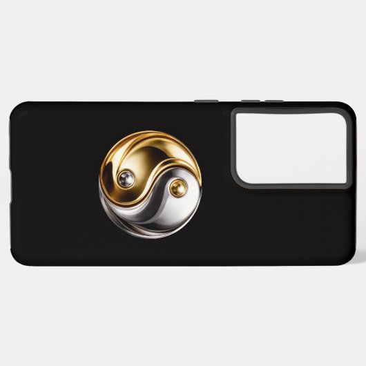 Black 4 Luxe Galaxy S21 Ultra, Harmony Yin Yang Samsung Galaxy Hülle (Linke Seite)