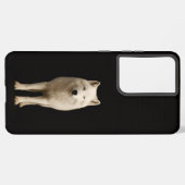 Black 4 Luxe Galaxy S21 Ultra, Ivory Arctic Wolf Samsung Galaxy Hülle (Linke Seite)