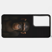 Black 4 Luxe Galaxy S21 Ultra, Serene Chimpanzee Samsung Galaxy Hülle (Linke Seite)