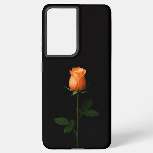 Black 4 Luxe Galaxy S21 Ultra, Sunset Orange Rose Samsung Galaxy Hülle (Rückseite)