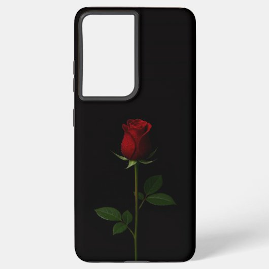 Black 4 Luxe Galaxy S21 Ultra, Velvet Red Rose Samsung Galaxy Hülle (Rückseite)