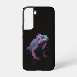 Black 4 Luxe Galaxy S22 Case, Pink Tropical Iguana Samsung Galaxy Hülle