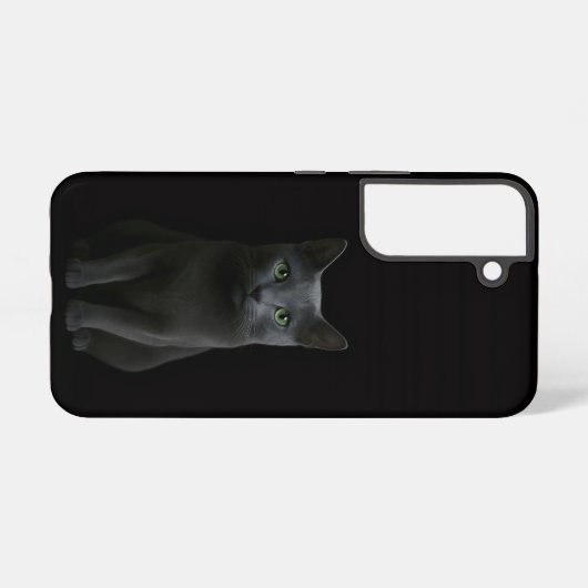Black 4 Luxe Galaxy S22 Case, Russian Blue Cat Samsung Galaxy Hülle (Rückseite (Horizontal))