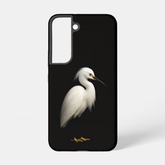 Black 4 Luxe Galaxy S22 Case, Snowy Egret Samsung Galaxy Hülle (Rückseite)
