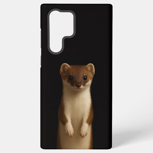 Black 4 Luxe Galaxy S22 Ultra, Elegant Weasel Samsung Galaxy Hülle (Rückseite)