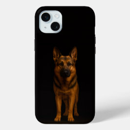 Black 4 Luxe, German Shepherd Dog iPhone 15 Plus Case-Mate iPhone Hülle