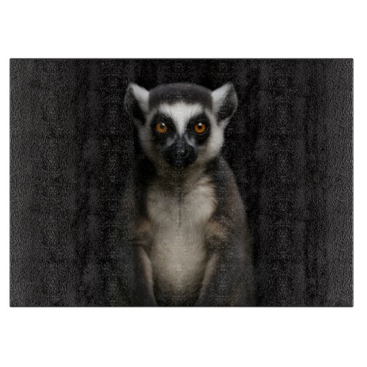 Black 4 Luxe Glass board Gentle Lemur Schneidebrett (Vorderseite)