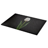 Black 4 Luxe Glass board Pearl White Tulip Schneidebrett (Ecke)