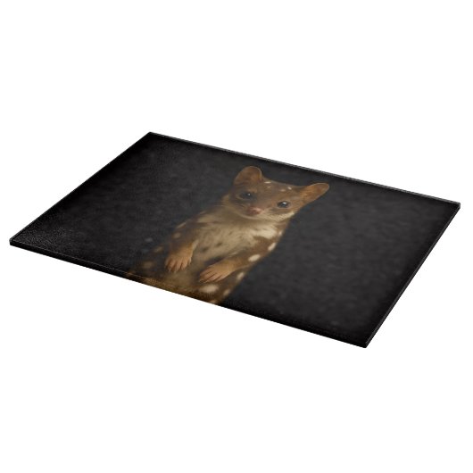 Black 4 Luxe Glass board with Sweet Quoll Schneidebrett (Ecke)