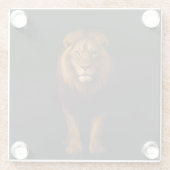 Black 4 Luxe Glass coaster, Majestic Lion Glasuntersetzer (Rückseite)