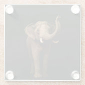Black 4 Luxe Glass coaster, Mighty Elephant Glasuntersetzer (Rückseite)