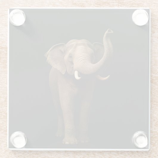 Black 4 Luxe Glass coaster, Mighty Elephant Glasuntersetzer (Rückseite)