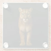 Black 4 Luxe Glass coaster, Silent Prime Puma Glasuntersetzer (Rückseite)