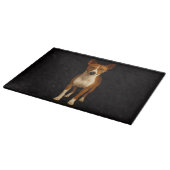 Black 4 Luxe Glass cutting board Classy Basenji Schneidebrett (Ecke)