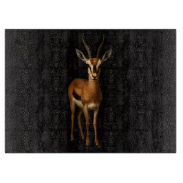 Black 4 Luxe Glass cutting board Elegant Gazella Schneidebrett