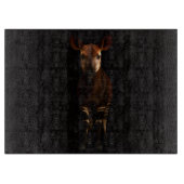 Black 4 Luxe Glass cutting board Forest Okapi Schneidebrett (Vorderseite)