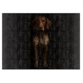 Black 4 Luxe Glass cutting board German Pointer Schneidebrett (Vorderseite)