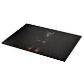 Black 4 Luxe Glass cutting board Guardian Doberman Schneidebrett (Ecke)