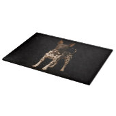 Black 4 Luxe Glass cutting board Hairless Terrier  Schneidebrett (Ecke)