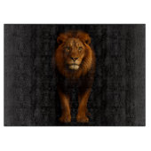 Black 4 Luxe Glass cutting board Majestic Lion Schneidebrett (Vorderseite)
