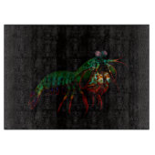 Black 4 Luxe Glass cutting board Mantis Shrimp Schneidebrett (Vorderseite)