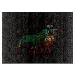 Black 4 Luxe Glass cutting board Mantis Shrimp Schneidebrett