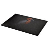 Black 4 Luxe Glass cutting board Reddish Egret Schneidebrett (Ecke)