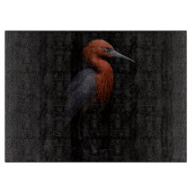 Black 4 Luxe Glass cutting board Reddish Egret