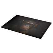 Black 4 Luxe Glass cutting board Serene Chimpanzee Schneidebrett (Ecke)