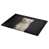 Black 4 Luxe Glass cutting board Stylish Ermine Schneidebrett (Ecke)