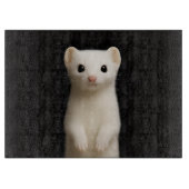 Black 4 Luxe Glass cutting board Stylish Ermine Schneidebrett (Vorderseite)