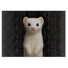 Black 4 Luxe Glass cutting board Stylish Ermine Schneidebrett